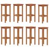 vidaXL Tabourets de bar lot de 8 bois massif d'acacia