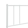 vidaXL T&ecirc;te de lit de remplacement m&eacute;tal blanc 150 cm