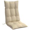 vidaXL Coussins de chaise &agrave; dossier haut lot de 2 beige tissu oxford