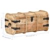 vidaXL Coffres de rangement 2 pcs Bois de manguier massif