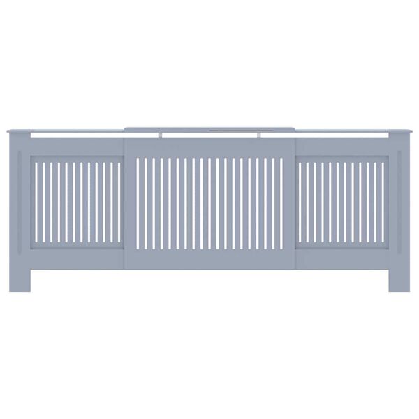vidaXL Cache-radiateur MDF Gris 205 cm