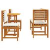 vidaXL Ensemble bistro de jardin 4 pcs Marron Bois d'Acacia Massif