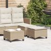 vidaXL Tabourets jardin coussins 2pcs beige 55x55x36 cm r&eacute;sine tress&eacute;e
