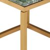 vidaXL Table basse Vert 40x40x35 cm Pierre véritable et texture marbre