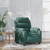 vidaXL Fauteuil inclinable de massage &eacute;lectrique vert fonc&eacute; tissu