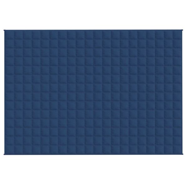vidaXL Couverture lest&eacute;e Bleu 140x200 cm 6 kg Tissu
