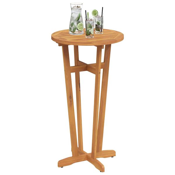 vidaXL Table de bar de jardin &Oslash;60x105 cm Bois d'acacia solide