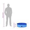 vidaXL Piscine pliable pour chiens Bleu 80x20 cm PVC