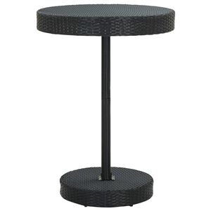 vidaXL Table de jardin Noir 75,5x106 cm R&eacute;sine tress&eacute;e