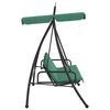 vidaXL Balancelle de jardin avec auvent vert 198 cm tissu et acier