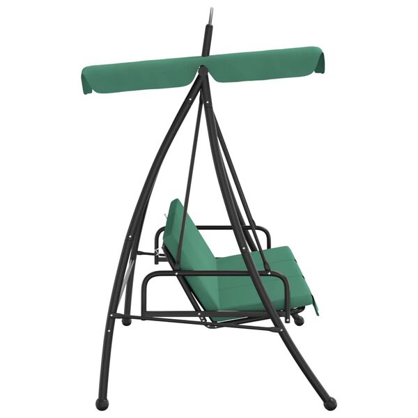 vidaXL Balancelle de jardin avec auvent vert 198 cm tissu et acier