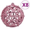 vidaXL Ensemble de boules de No&euml;l 111 pi&egrave;ces rose polystyr&egrave;ne