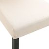 vidaXL Chaises &agrave; manger lot de 4 cr&egrave;me tissu