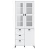 vidaXL Buffet VIKEN blanc 80x40x190 cm bois massif de pin