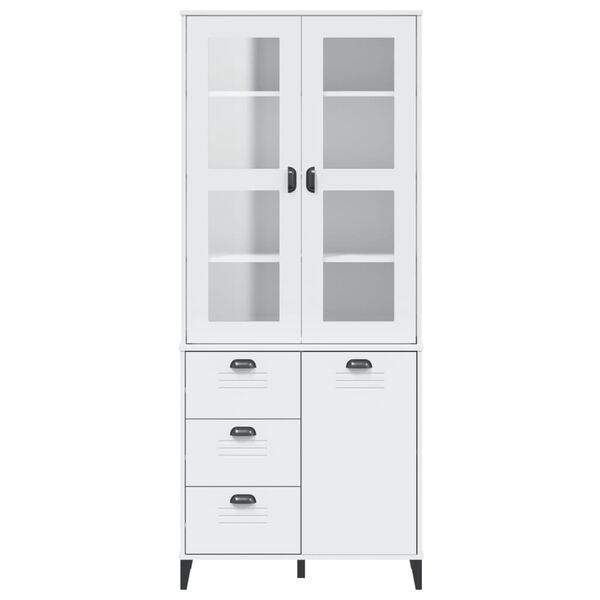 vidaXL Buffet VIKEN blanc 80x40x190 cm bois massif de pin
