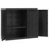 vidaXL Armoire de rangement d'ext&eacute;rieur noir 97x37x85 cm PP
