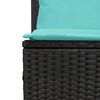 vidaXL Ensemble &agrave; manger de jardin avec coussins 3 pcs Noir