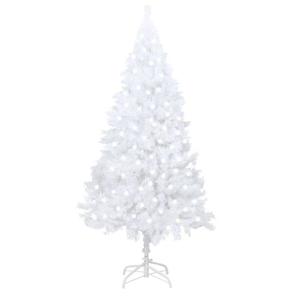vidaXL Arbre de Noël artificiel pré-éclairé et branches épaisses blanc