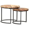 vidaXL Tables gigognes 2 pcs Bois d'acacia massif