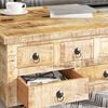 vidaXL Table basse Bois de manguier brut 70 x 70 x 40 cm