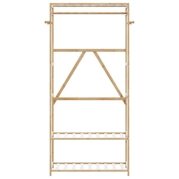 vidaXL Porte-v&ecirc;tement avec &eacute;tag&egrave;res 80x40x175 cm bambou