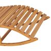 vidaXL Chaise longue &agrave; bascule avec coussin Bois de teck solide