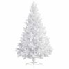 vidaXL Demi-arbre de No&euml;l artificiel pr&eacute;-&eacute;clair&eacute; et boules blanc 210cm