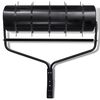 Rouleau à gazon de jardin noir avec 5 bandes d'aérateur 30 cm