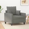 vidaXL Fauteuil Gris fonc&eacute; 60 cm Tissu