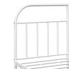 vidaXL Cadre de lit métal sans matelas et pied de lit blanc 183x213 cm