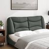 vidaXL Coussin de t&ecirc;te de lit Hvar gris fonc&eacute; 137 cm tissu