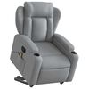 vidaXL Fauteuil inclinable de massage gris clair tissu