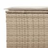 vidaXL Salon de jardin avec coussins 3 pcs beige r&eacute;sine tress&eacute;e