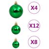 vidaXL Ensemble de boules de No&euml;l 112 pcs rouge vert dor&eacute; polystyr&egrave;ne