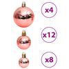 vidaXL Boules de No&euml;l 100 pcs rose et ros&eacute; 3 / 4 / 6 cm