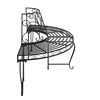 vidaXL Banc demi-circulaire tour d'arbre Ø160 cm Noir Acier