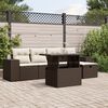 vidaXL Salon de jardin avec coussins 6 pcs marron r&eacute;sine tress&eacute;e