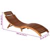 vidaXL Chaise longue de jardin avec table et coussin Bois d'acacia