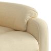 vidaXL Fauteuil inclinable de massage crème tissu