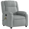 vidaXL Fauteuil inclinable de massage &eacute;lectrique gris clair tissu