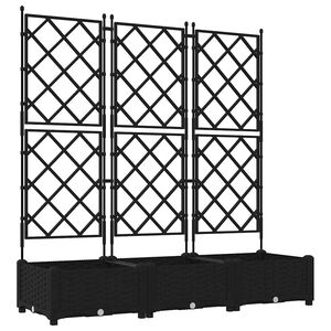vidaXL Cache-pot de jardin 3 pcs Noir 120 x 40 x 125,5 cm Acier