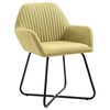 vidaXL Chaises &agrave; manger lot de 6 vert tissu