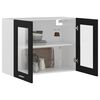 vidaXL Vitrine suspendue "Lyon" Noir 80 x 31 x 60 cm Bois d'ing&eacute;nierie