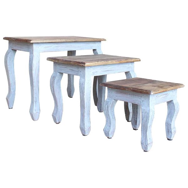 vidaXL Ensemble de tables gigognes 3 pcs bois d'acajou massif