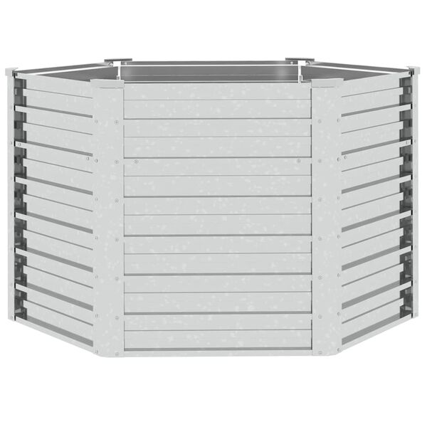 vidaXL Lit surélevé de jardin 129x77 cm Acier galvanisé Argenté