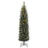 vidaXL Sapin de No&euml;l artificiel mince 300 LED 210 cm
