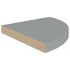 vidaXL &Eacute;tag&egrave;re d'angle flottante gris 35x35x3,8 cm MDF