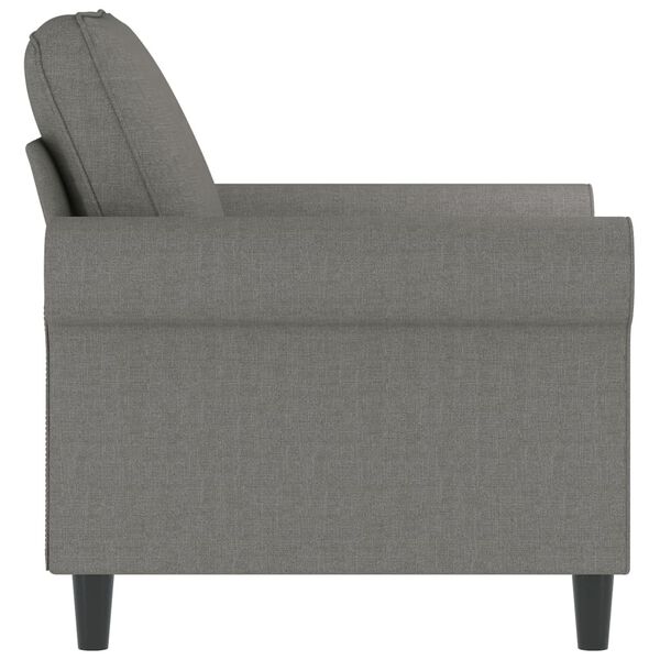 vidaXL Fauteuil Gris foncé 60 cm Tissu