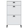 vidaXL Armoire &agrave; chaussures VIKEN blanc bois d'ing&eacute;nierie