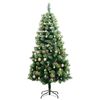 vidaXL Sapin de No&euml;l artificiel articul&eacute; 150 LED et boules 150 cm